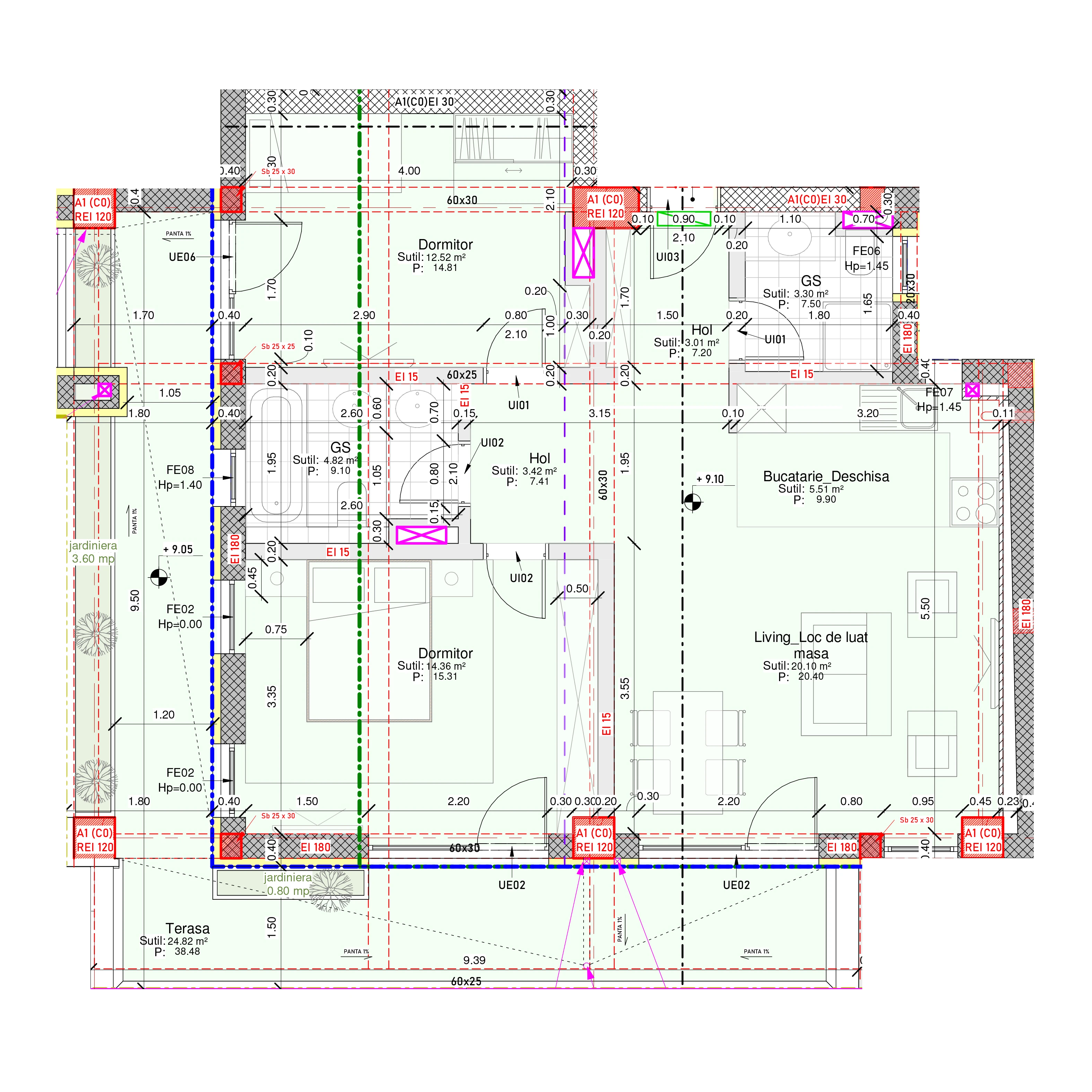 Apartament 3 camere – vedere stradală